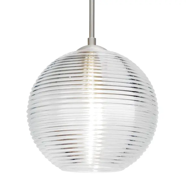 Kristall 8 Clear Glass Pendant in Satin Nickel - Image 1