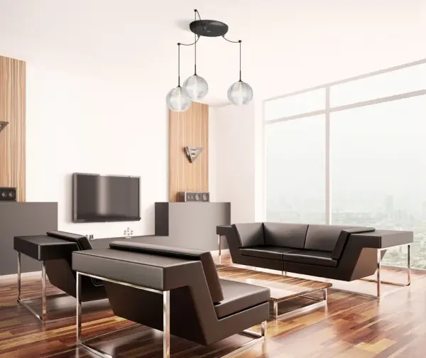 Kristall 8 Clear Glass Pendant in Satin Nickel - Image 2