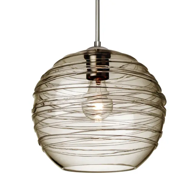 Wave 10 Pendant in Trans-Smoke Glass - Image 1