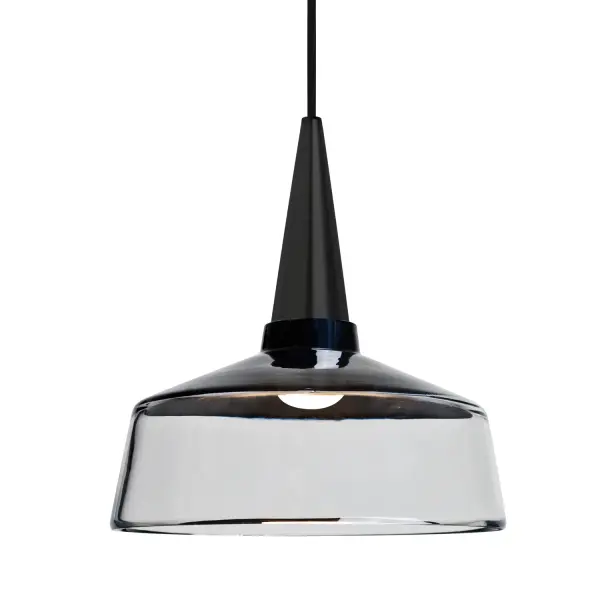 Baron 10 Pendant - Black with Clear Glass - Image 1