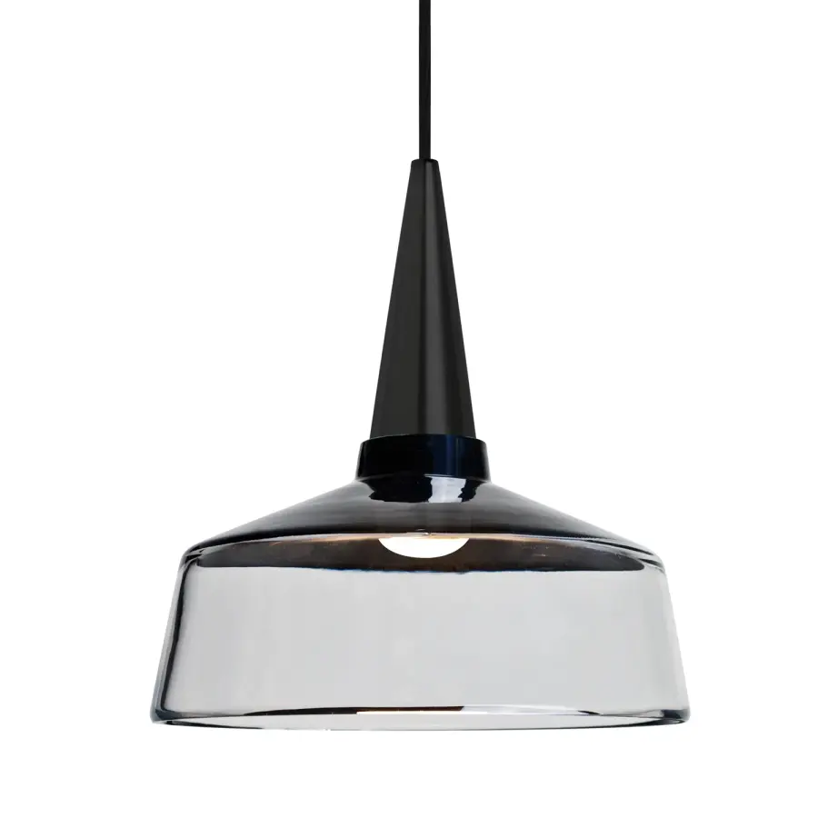 Baron 10 Pendant - Black with Clear Glass - Image 1