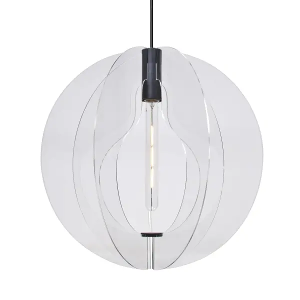 Benito Edge-Lit Acrylic Pendant in Black - Image 1