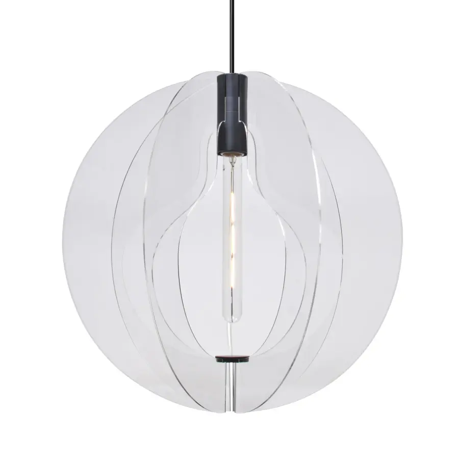 Benito Edge-Lit Acrylic Pendant in Black - Image 1