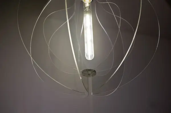 Benito Edge-Lit Acrylic Pendant in Black - Image 3