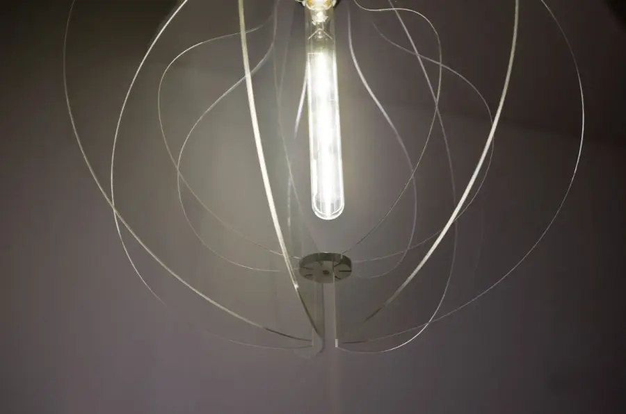 Benito Edge-Lit Acrylic Pendant in Black - Image 3