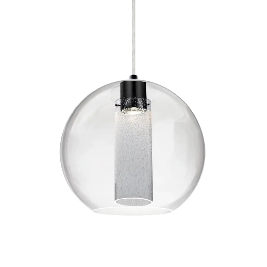 Eli Clear Bubble Glass Pendant Light