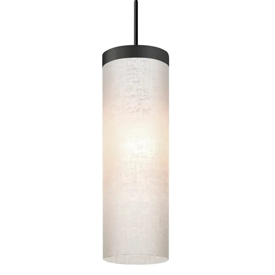 Friz White Linen Pendant Light - Image 1