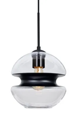 Hula 8 One-Light Pendant in Black