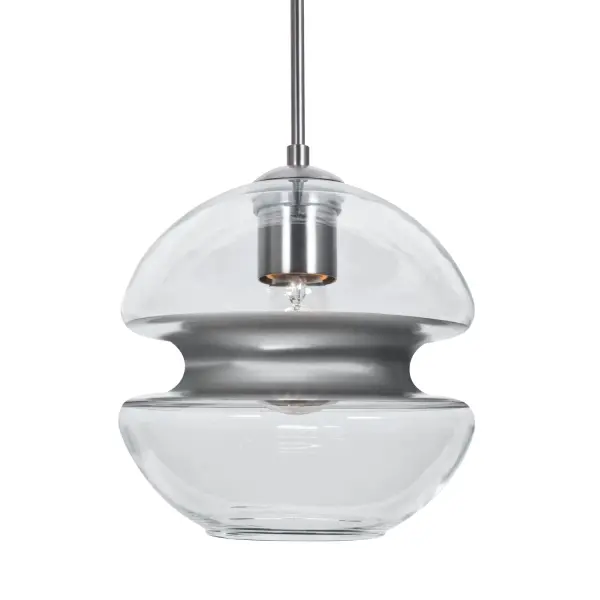 Hula 8 Clear/Silver Pendant