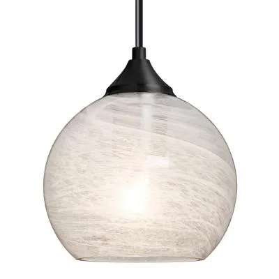 Jilly Clear Glass Pendant in Black