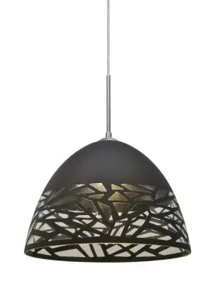 Kiev One-Light Pendant in Satin Nickel