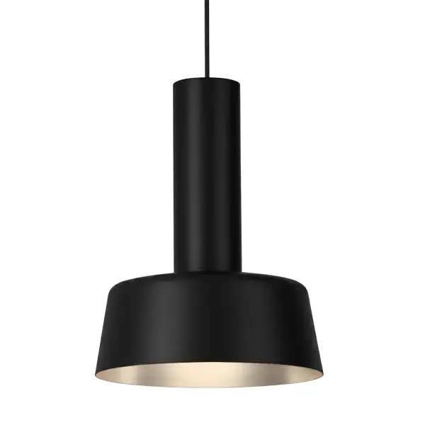 Leo Black with Inner Silver Pendant
