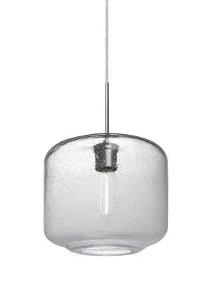 Niles One-Light Pendant in Satin Nickel