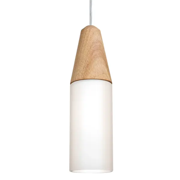 The Nini Natural Pendant showcases artisanal craftsmanship with its hand-turned Ash wood cap and triple-layer opal glass cylinder. This thoughtfully designed fixture offers soft, diffused lighting while bringing organic warmth to contemporary spaces.