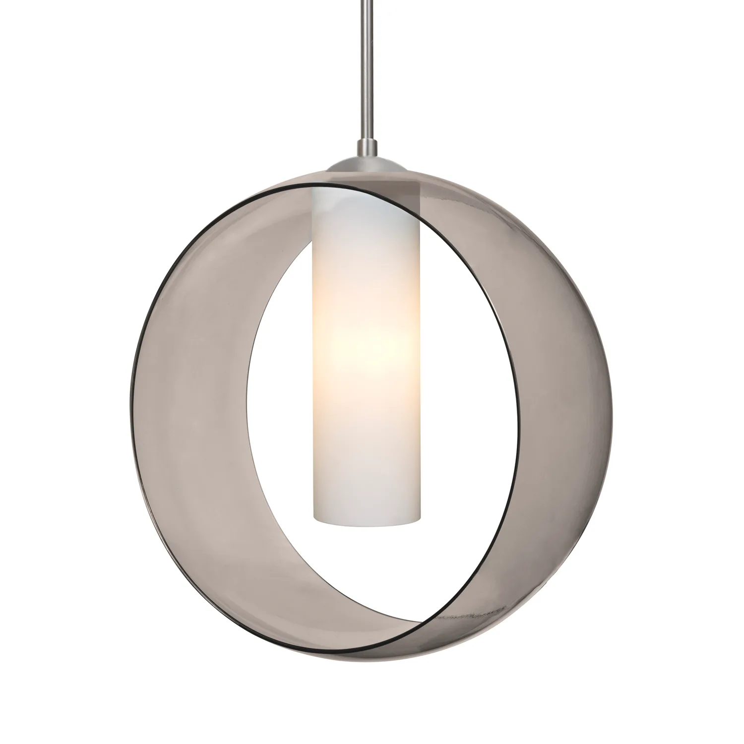 Plato Double-Glass Pendant - Trans. Smoke/Opal
