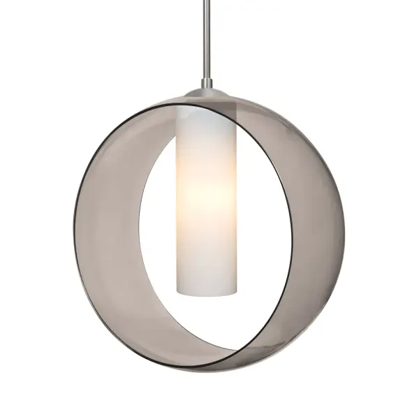 Plato Double-Glass Pendant - Trans. Smoke/Opal