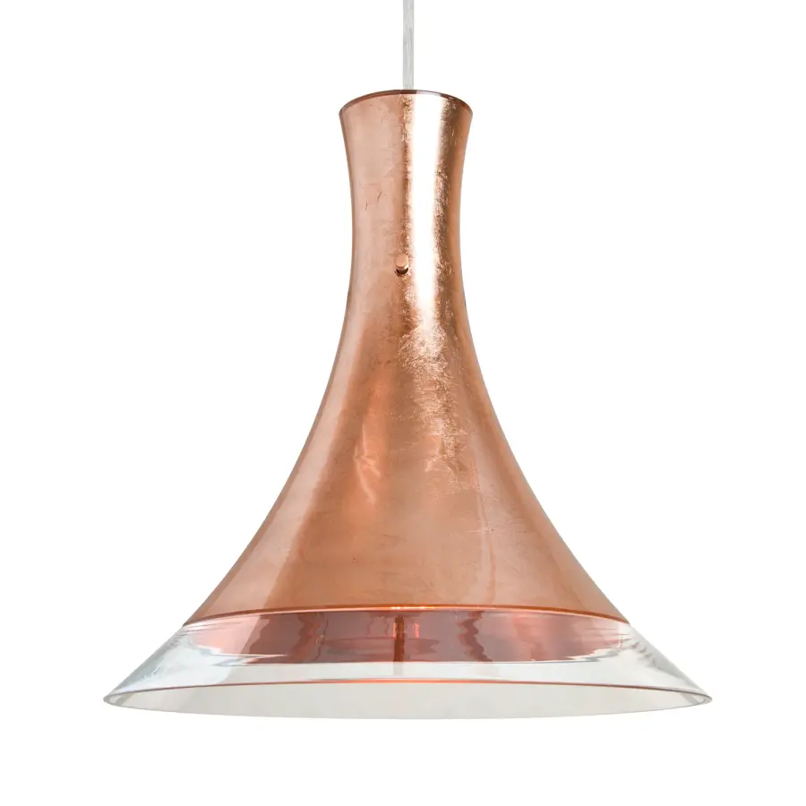 Rio Pendant in Copper Foil with Satin Nickel