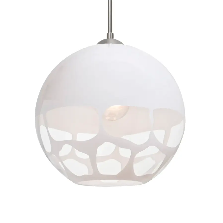 Rocky White Globe Pendant