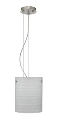Tamburo One-Light Pendant in Satin Nickel