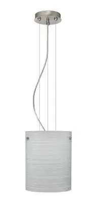 Tamburo One-Light Pendant in Satin Nickel
