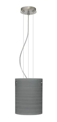 Tamburo One-Light Pendant in Satin Nickel