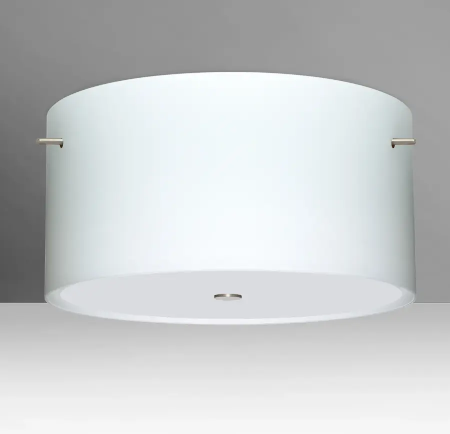 Tamburo 16 Opal Matte Semi-Flush Mount