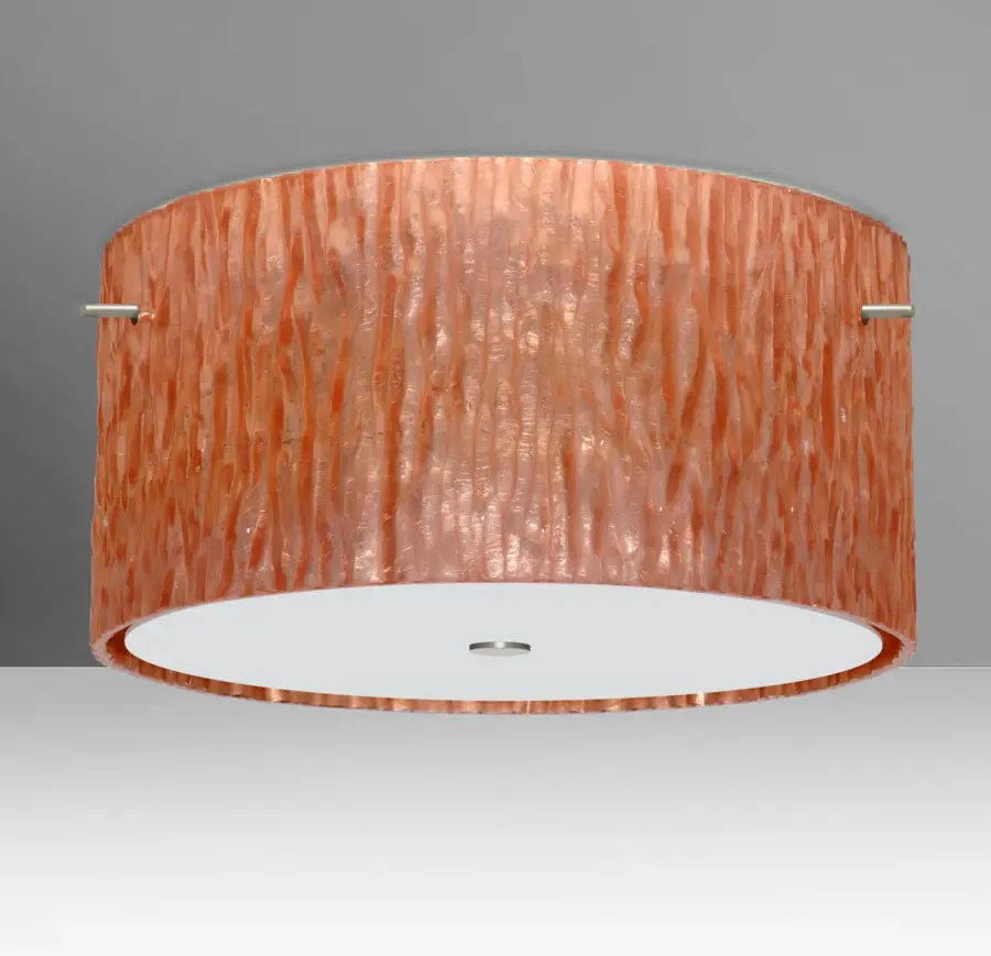 Tamburo 16 Stone Copper Foil Semi-Flush Mount - Image 1