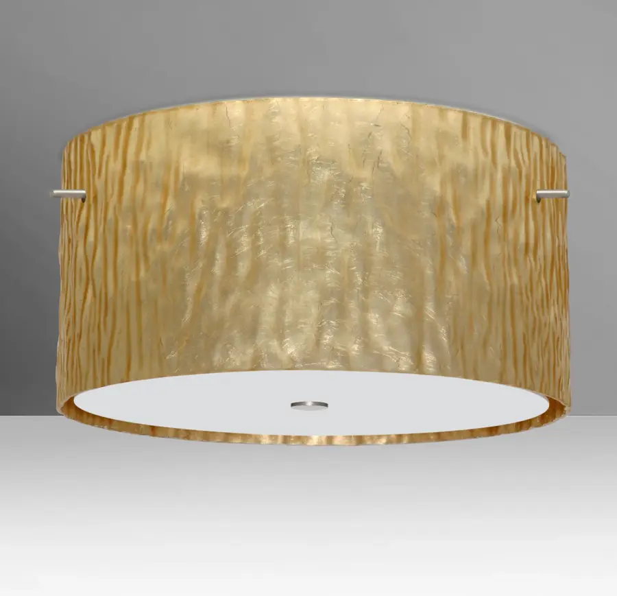 Tamburo 16 Stone Gold Foil Semi-Flush Mount