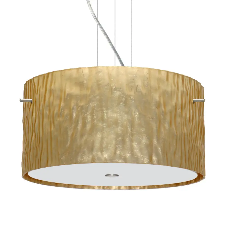 Tamburo 16 Stone Gold Foil Pendant