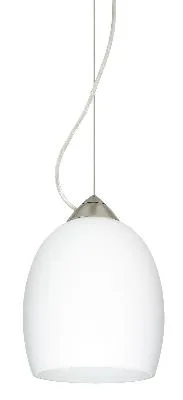 Lucia One-Light Pendant in Satin Nickel