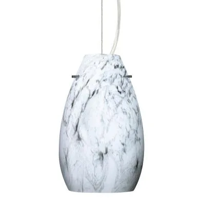 Pera One-Light Pendant in Satin Nickel