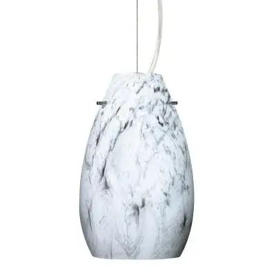 Pera One-Light Pendant in Satin Nickel