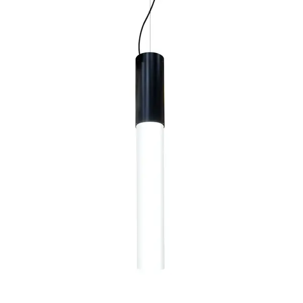 The Mondo 48 makes a bold architectural statement with its tall cylindrical form and soft white glow. Perfect for spaces with high ceilings, this minimalist pendant combines contemporary elegance with functional illumination.