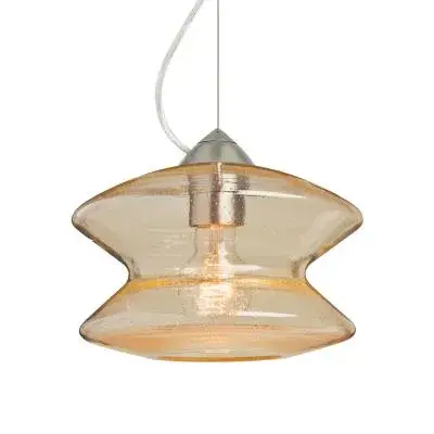 The Zen Cable Pendant delivers minimalist sophistication in a compact 9-inch profile. Its satin nickel finish and glass shade create a refined aesthetic perfect for intimate spaces and task lighting applications.