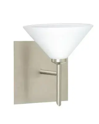 In Satin Nickel by  Besa from the Kona collection.