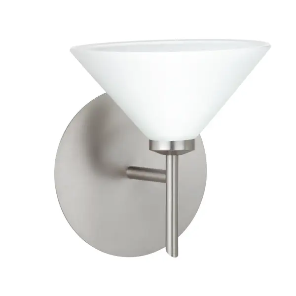 Kona 5 White Glass Mini Sconce