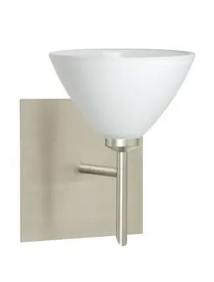 In Satin Nickel by  Besa from the Kona collection.