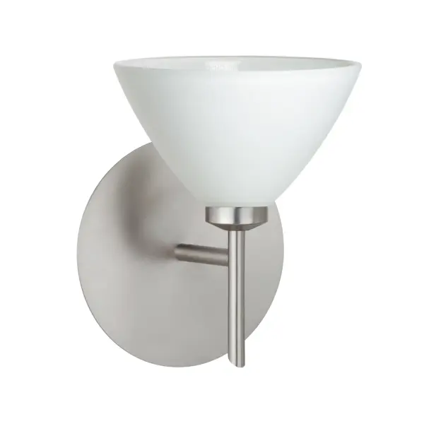 Domi White Glass Mini Wall Sconce