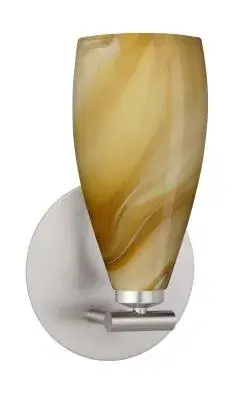The Karli wall sconce delivers refined contemporary styling in a compact 5-inch width profile. Its satin nickel finish and glass shade combination provides versatile lighting for bathrooms, hallways, and bedrooms with understated elegance.