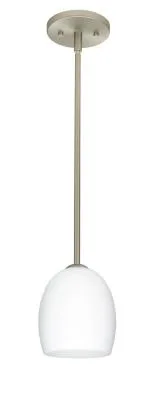 Lucia One-Light Pendant in Satin Nickel