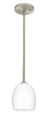 Lucia One-Light Pendant in Satin Nickel