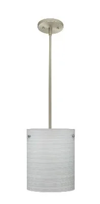 Tamburo One-Light Pendant in Satin Nickel