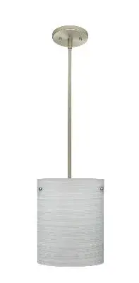 Tamburo One-Light Pendant in Satin Nickel