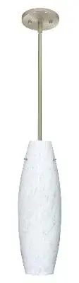 The Tara mini pendant delivers refined style in a compact 6-inch profile. Its satin nickel finish and glass shade create a versatile look that transitions seamlessly from traditional to contemporary settings.