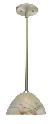 Tessa One-Light Pendant in Satin Nickel