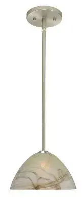 Tessa One-Light Pendant in Satin Nickel