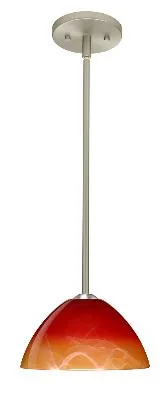 Tessa One-Light Pendant in Satin Nickel