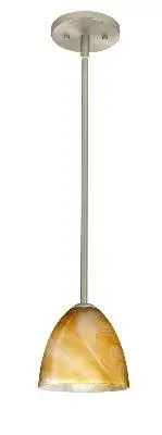 Vila One-Light Pendant in Satin Nickel
