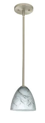 Vila One-Light Pendant in Satin Nickel