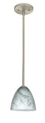Vila One-Light Pendant in Satin Nickel